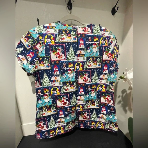 Christmas Scrub Top - Picture 2 of 5